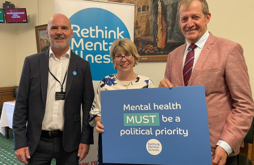 Maria at an event in parliament supporting mental health 