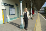 Maria Caulfield at Seaford Station